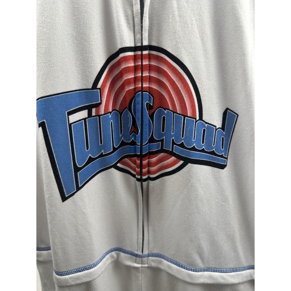 Space Jam Tune Squad Bugs Bunny Mens XL Fleece One Piece Pajama Union Suit Grey - Picture 5 of 9
